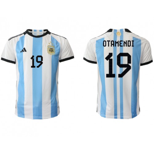 Argentina Nicolas Otamendi #19 Replika Hjemmebanetrøje VM 2022 Kortærmet